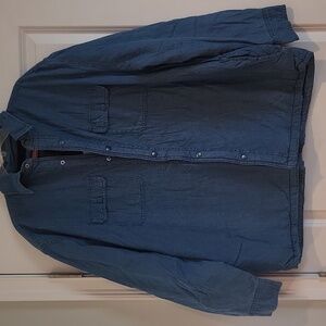 Fleece lined men's shirt jacket